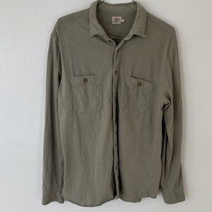 Olive Green Button-Up Shirt